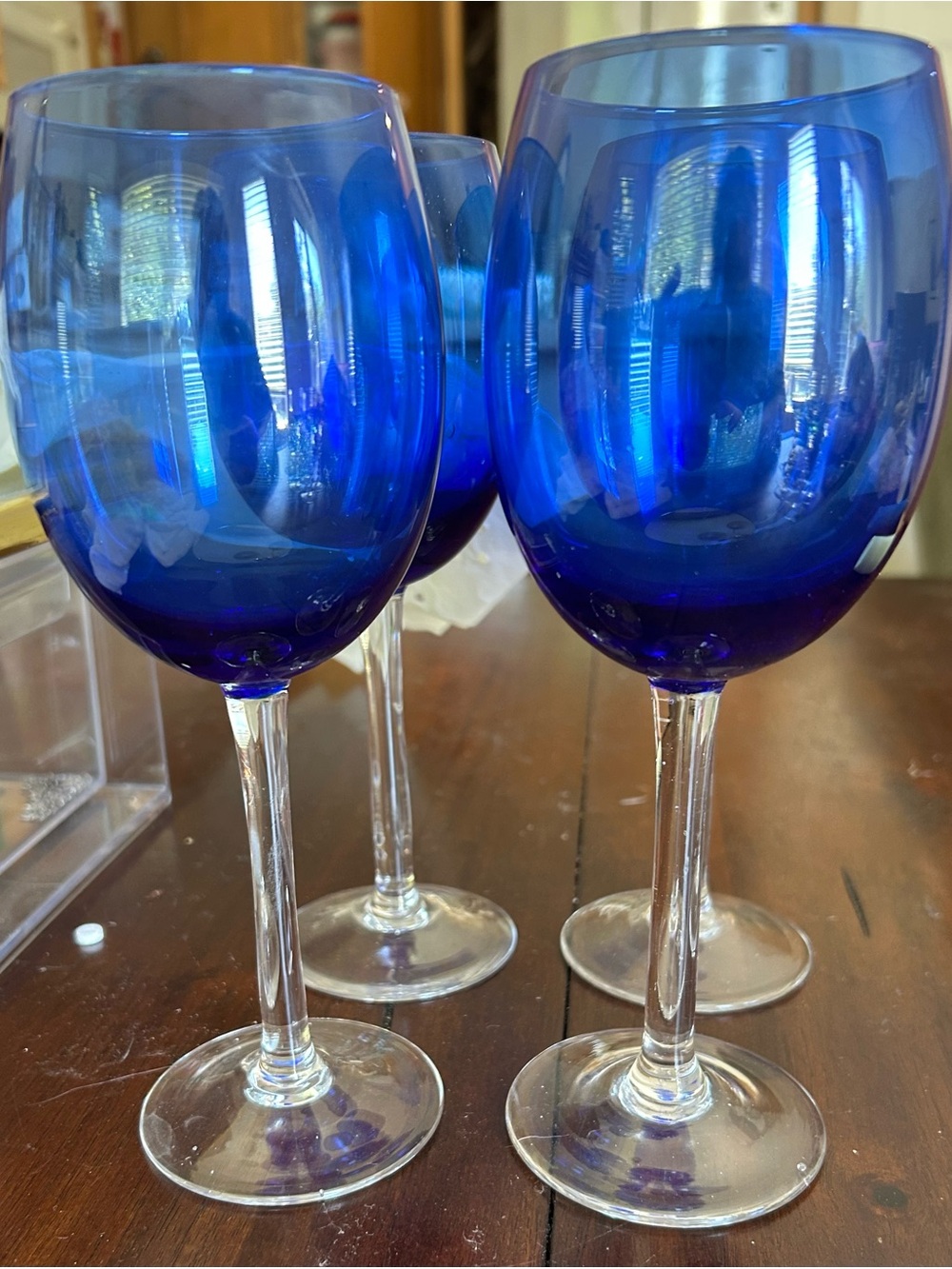 Cobalt Blue Wine Glasses - Set of 4